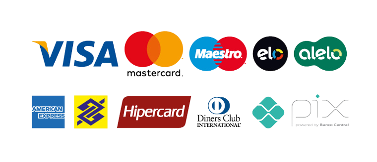 Imagem mostrando as bandeiras dos cartões